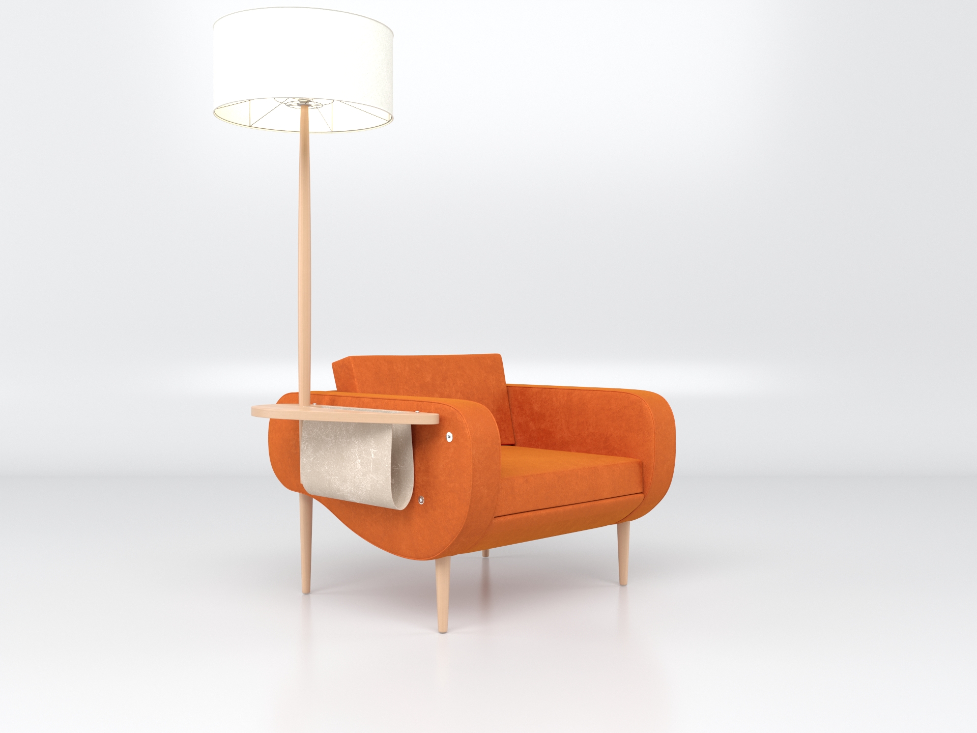 Illuminé canapé Illuminé Fauteuil Illuminé Tabouret adossé Frédéric TABARY Designer